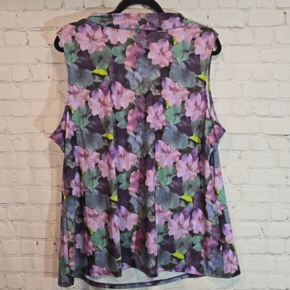 Roz & Ali Floral Plus Size 2x Top - Picture 7 of 9